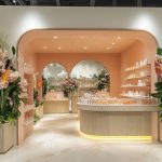 A Grand Pop-Up Store Featuring Floral Arch and Mirror